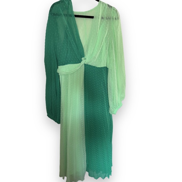 ASOS Mint and Teal Long Sleeve Dress - Picture 2 of 6